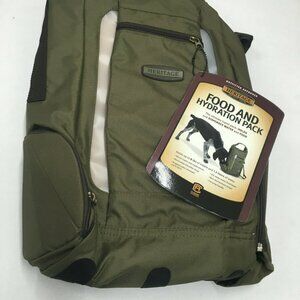 HERITAGE Dog Food Hydration Pack Bag Bowl Refillable Bladder Strap w/defect